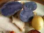steamed purple majesty potatoes